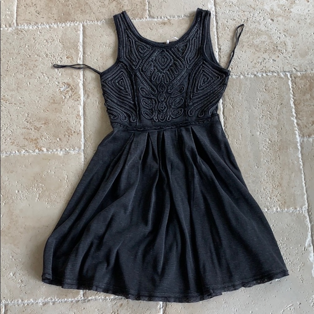Free People Washed out black dress!
